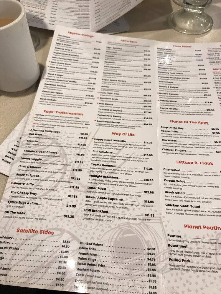Mars Uptown Restaurant - Toronto, ON menu_pic