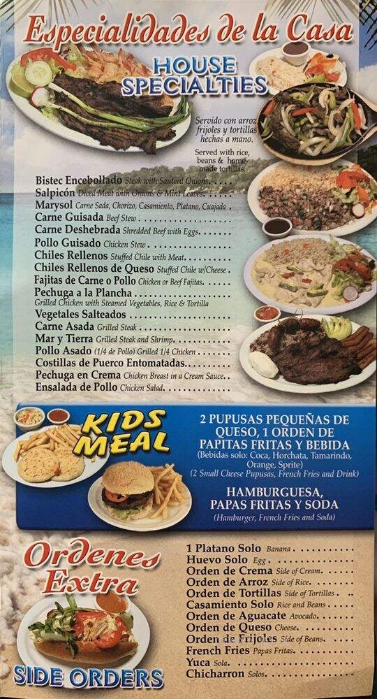Marysol Restaurant Y Pupeseria - Cudahy, CA menu_pic