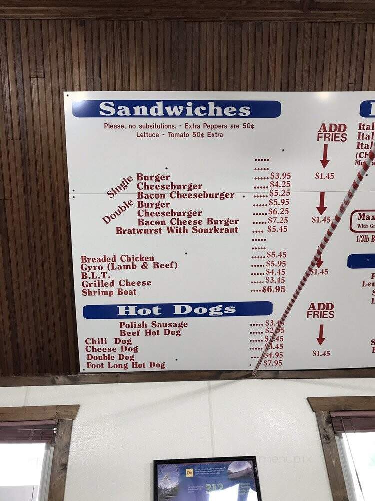 Mary's Place - Lake Delton, WI menu_pic