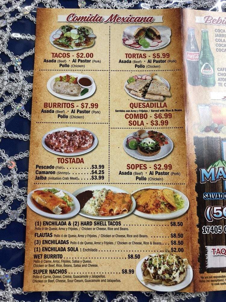 Masahuat - Bellflower, CA menu_pic