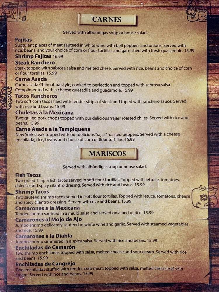 Restaurant Maya J M - Saint-Martin, QC menu_pic