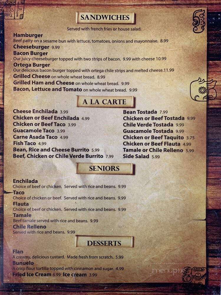 Restaurant Maya J M - Saint-Martin, QC menu_pic