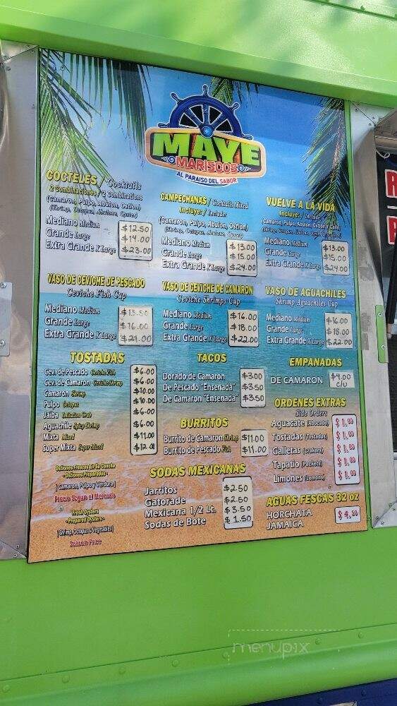 Maye Mariscos - Los Angeles, CA menu_pic