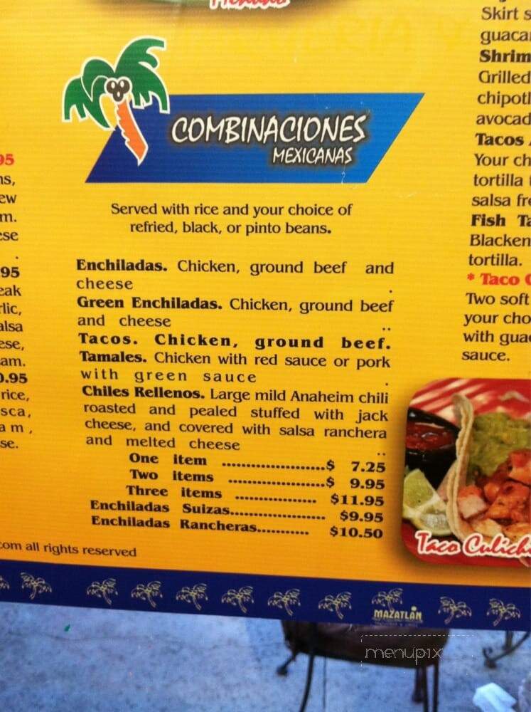 Mazatian Taquiera & Grill - Hercules, CA menu_pic