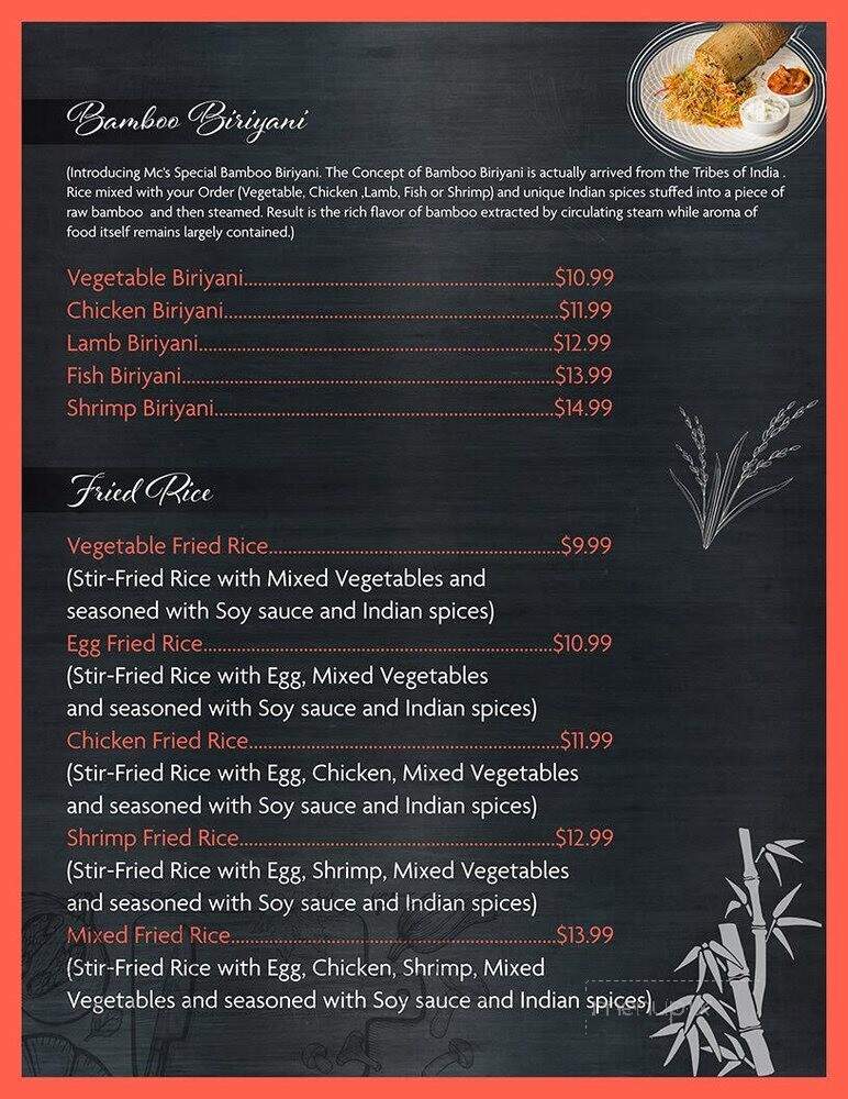 Mc's curry - Winnipeg, MB menu_pic