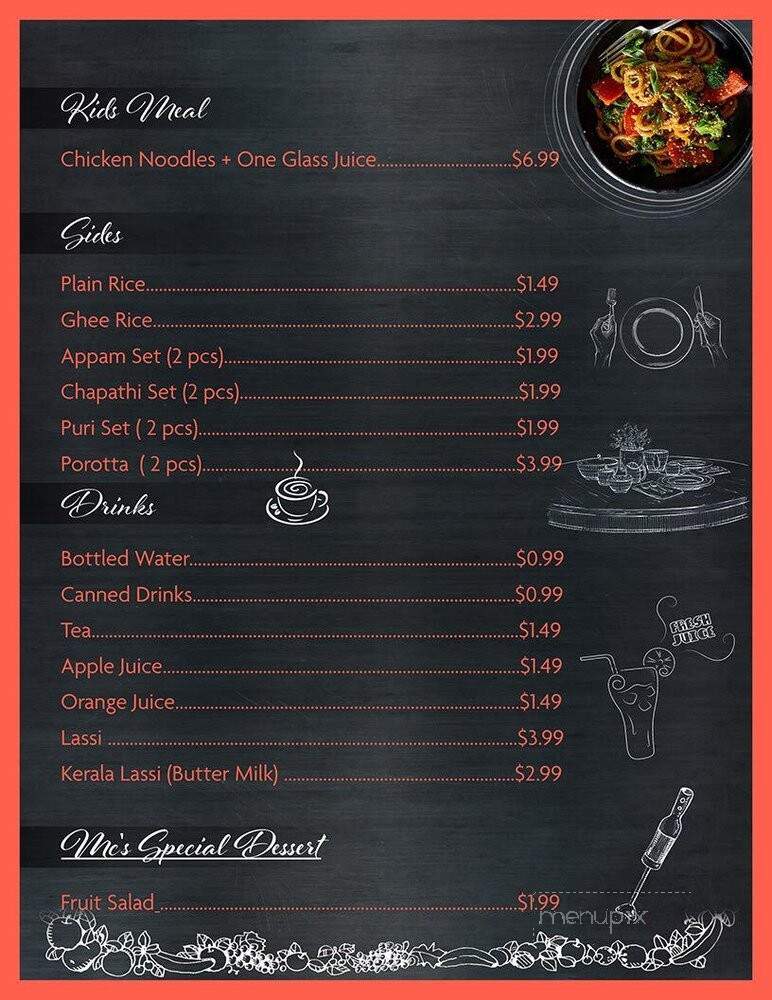 Mc's curry - Winnipeg, MB menu_pic