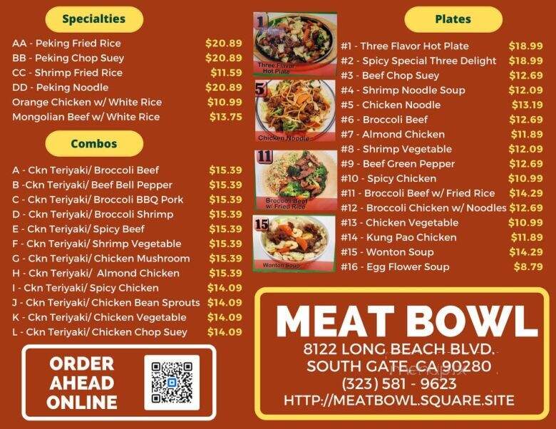 Meat Bowl - South Gate, CA menu_pic