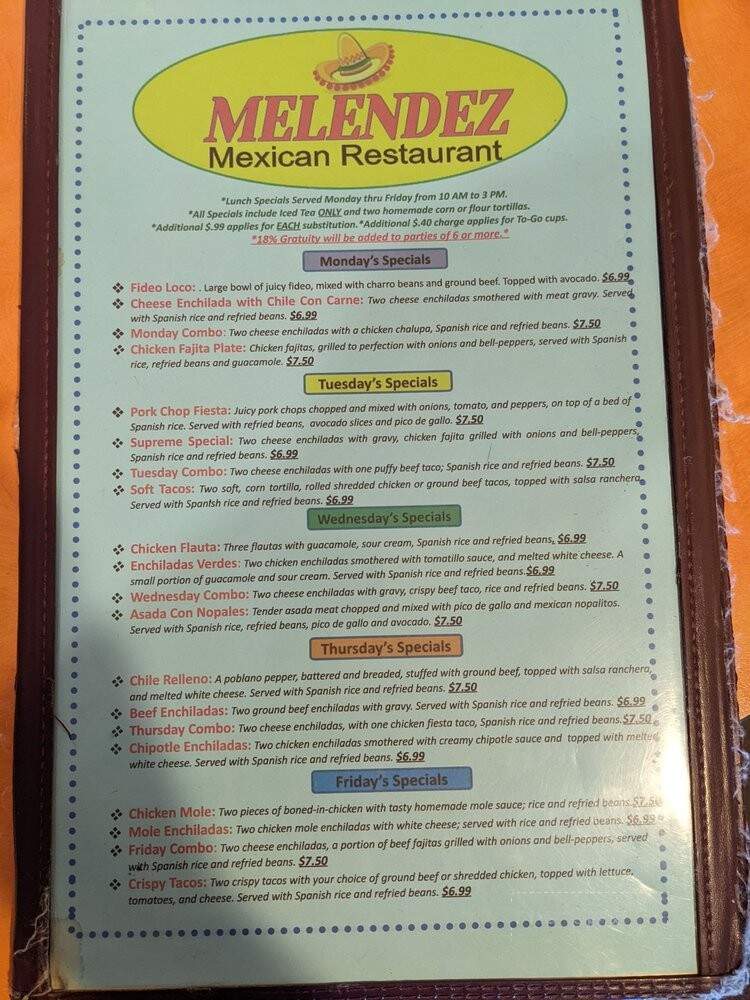 La Cocina De Mi Tierra - San Antonio, TX menu_pic