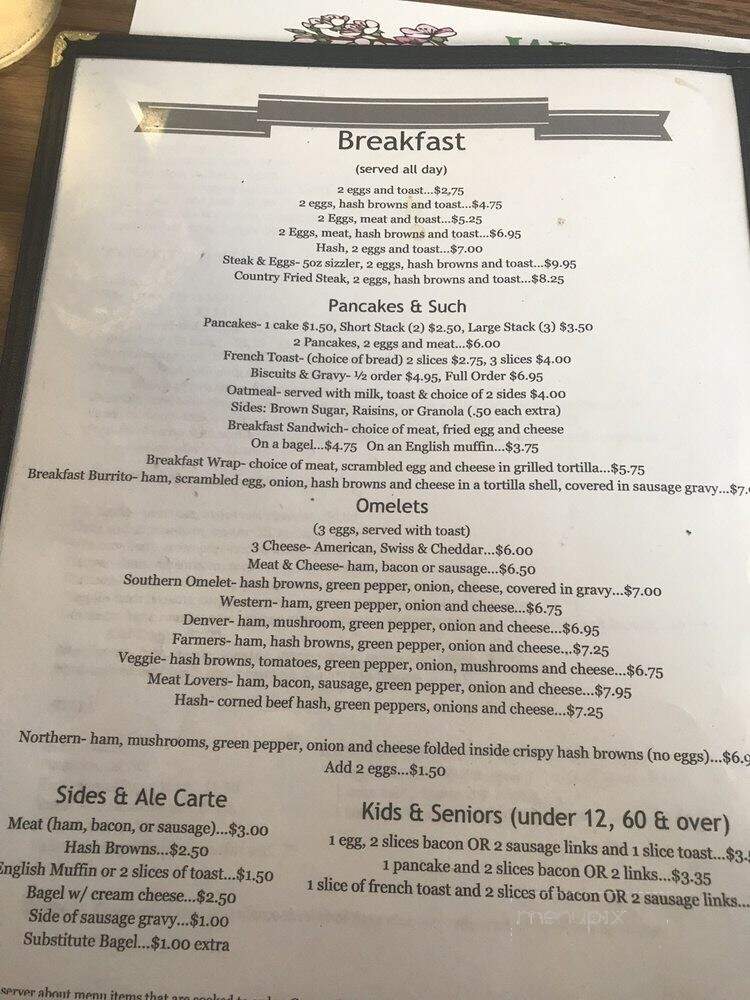 Mel's Country Cafe - Wellston, MI menu_pic