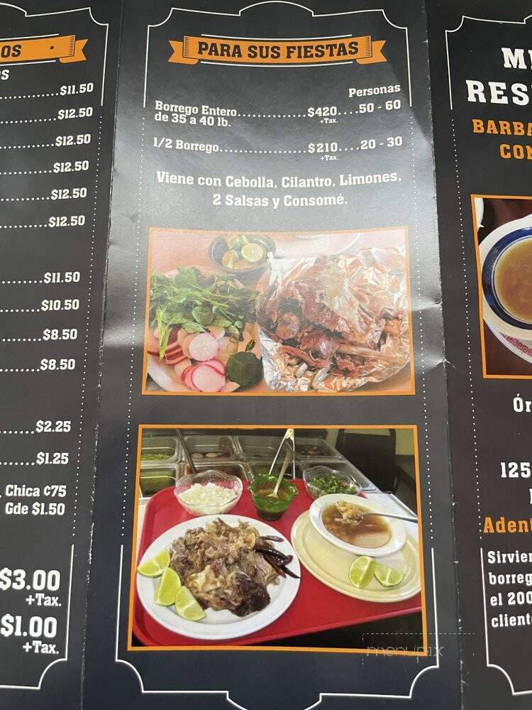 Mendez Restaurant - Pasadena, CA menu_pic