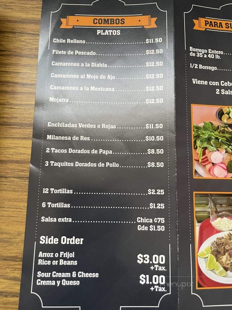 Mendez Restaurant - Pasadena, CA menu_pic