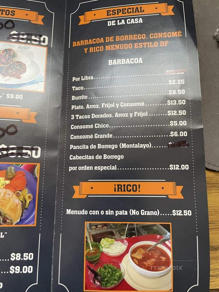 Mendez Restaurant - Pasadena, CA menu_pic