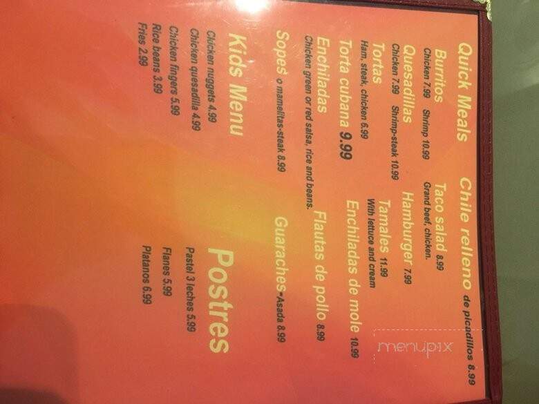 Mexican Restaurante y Taqueria - Covington, KY menu_pic