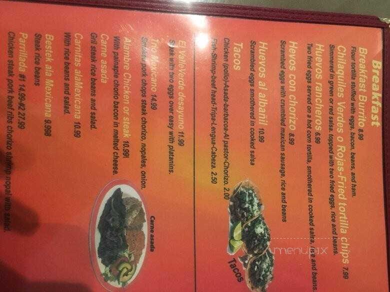 Mexican Restaurante y Taqueria - Covington, KY menu_pic