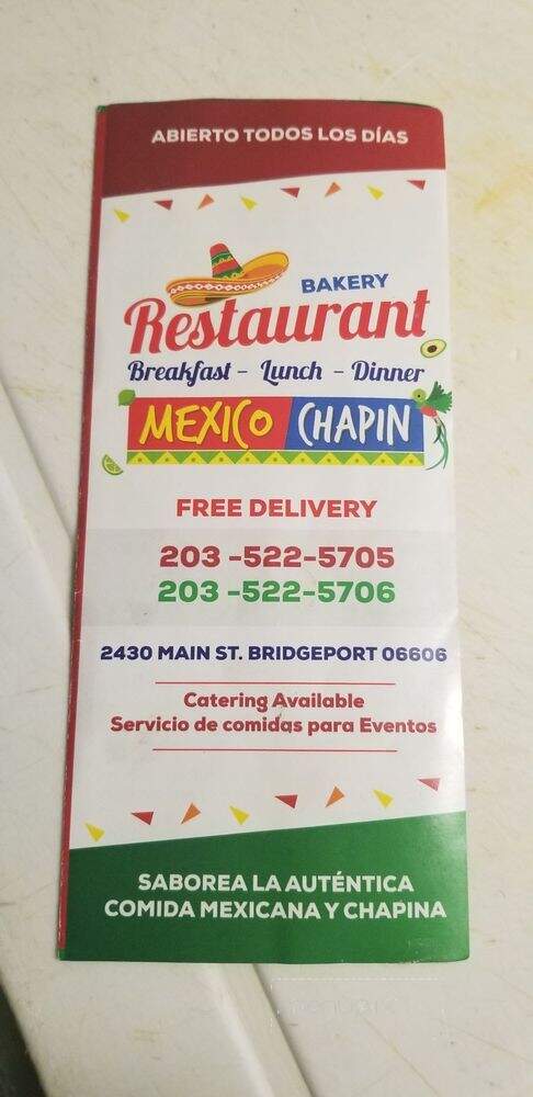 Mexico Chapin Restaurant & Bakery - Bridgeport, CT