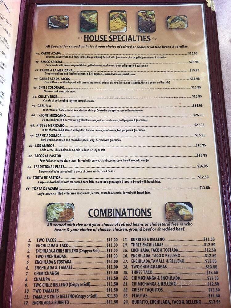 Mexican Lindo - Glendive, MT menu_pic