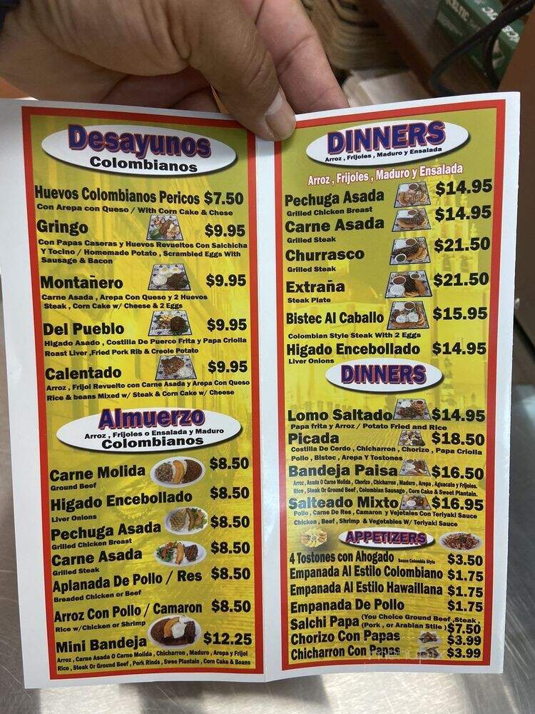 Mexicolombia - Chicago, IL menu_pic