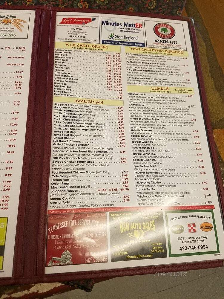 Mexi Wing VIII - Charleston, TN menu_pic