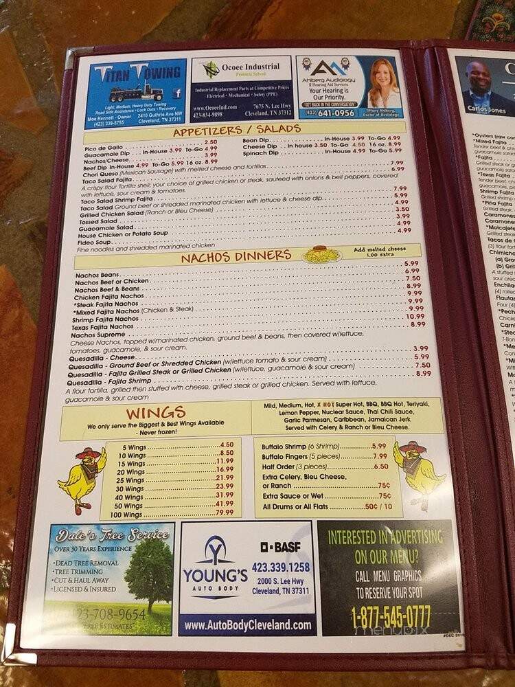 Mexi Wing VIII - Charleston, TN menu_pic