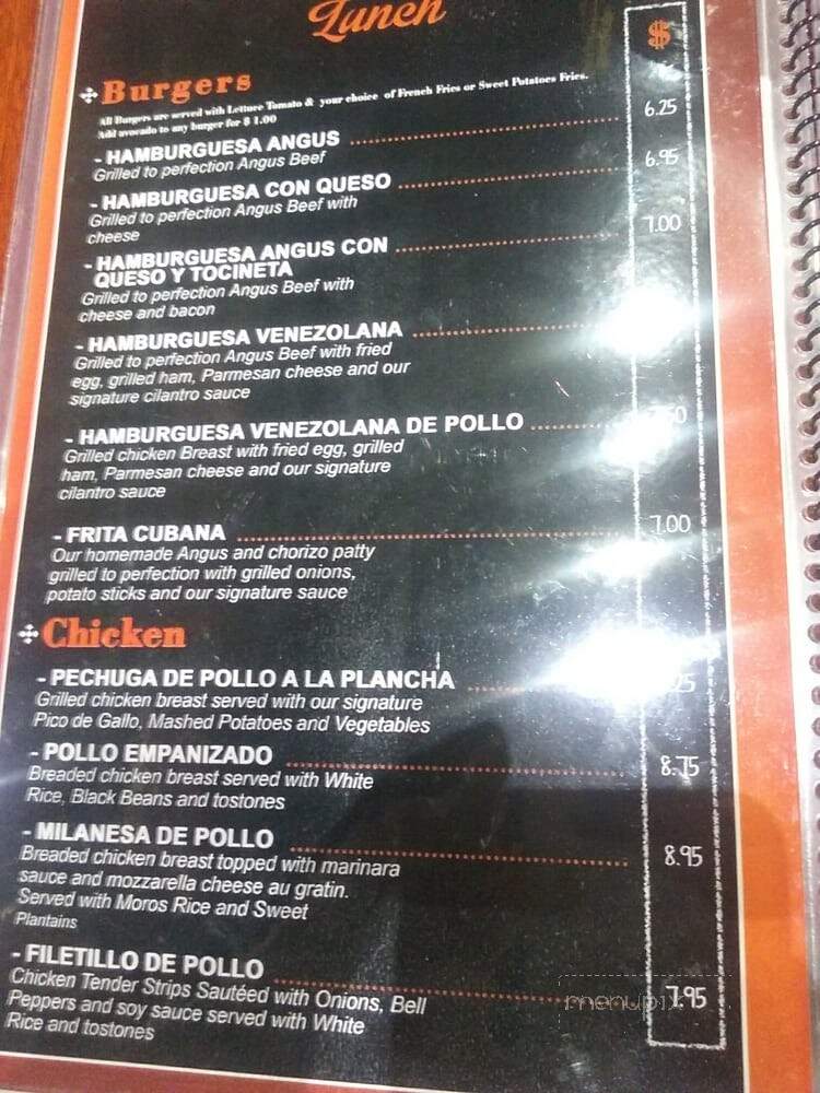 Miami Latin American Cafe - Miami, FL menu_pic