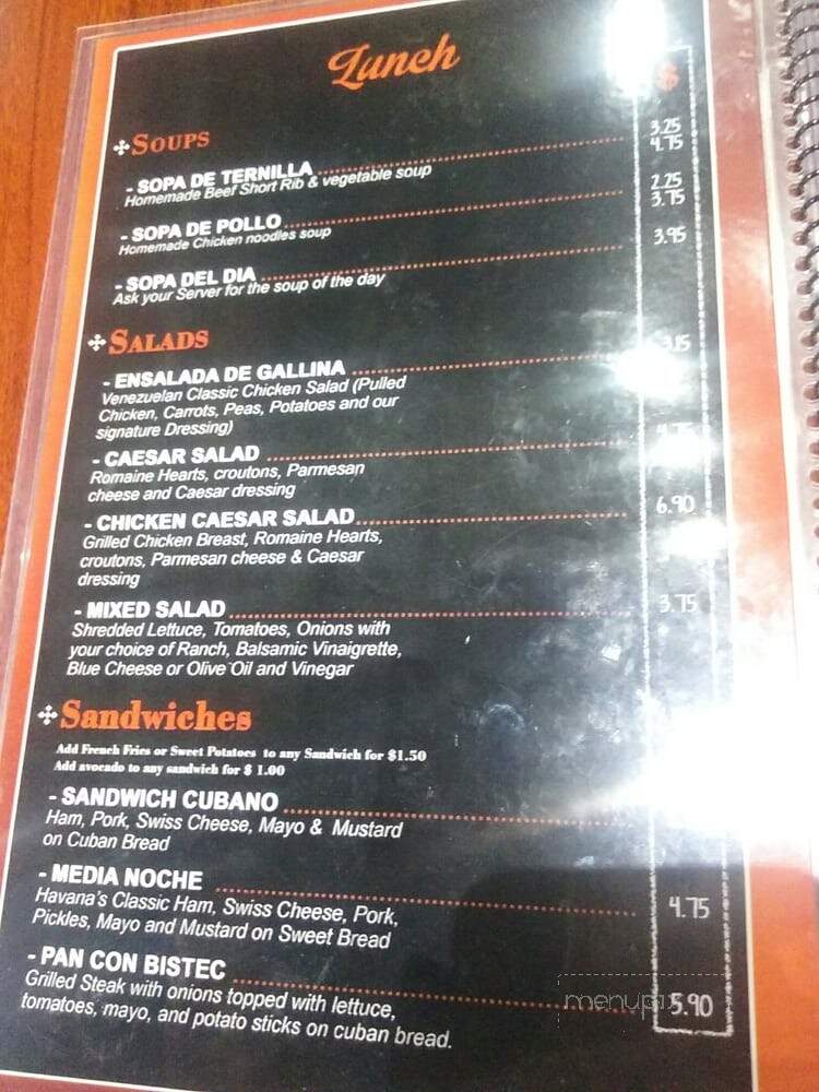 Miami Latin American Cafe - Miami, FL menu_pic