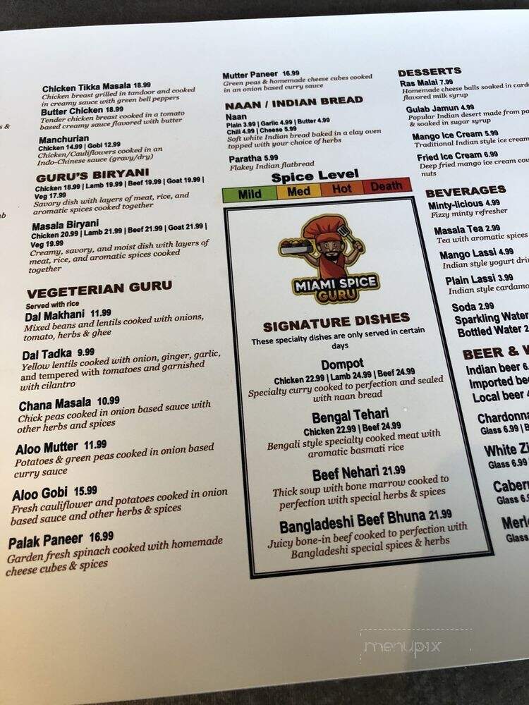 Miami Spice Guru - Pompano Beach, FL menu_pic