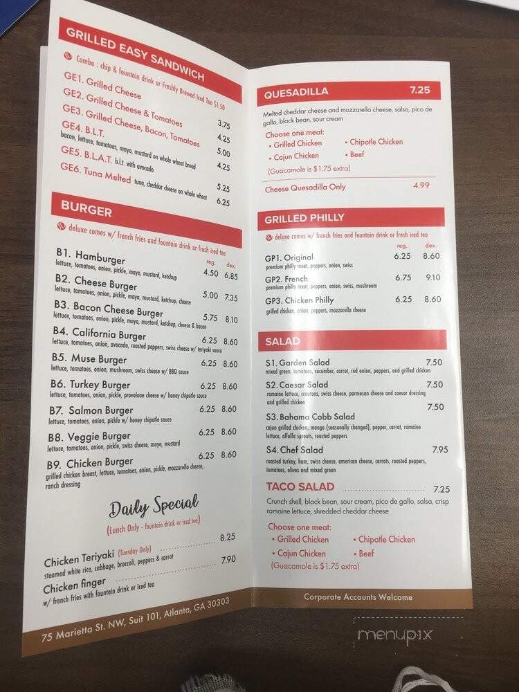 Michael's Cafe II - Atlanta, GA menu_pic