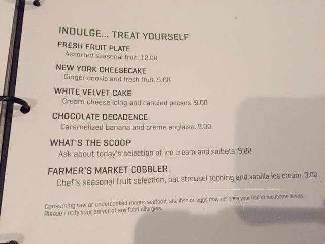 Michael's Lounge-Hyatt Regency la Jolla - San Diego, CA menu_pic