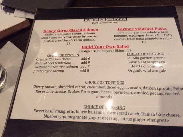 Michael's Lounge-Hyatt Regency la Jolla - San Diego, CA menu_pic