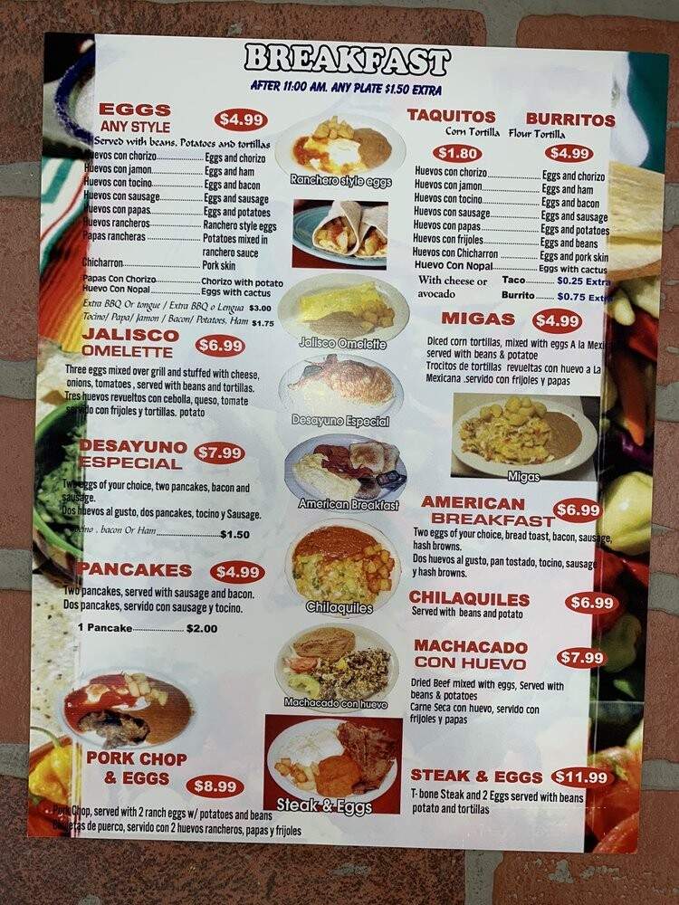 Mi Charro - Houston, TX menu_pic