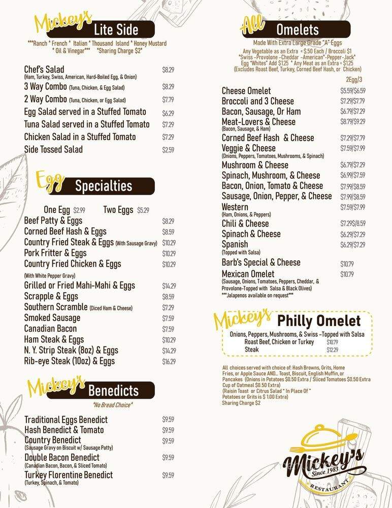 Micky's Restaurant - Fort Pierce, FL menu_pic