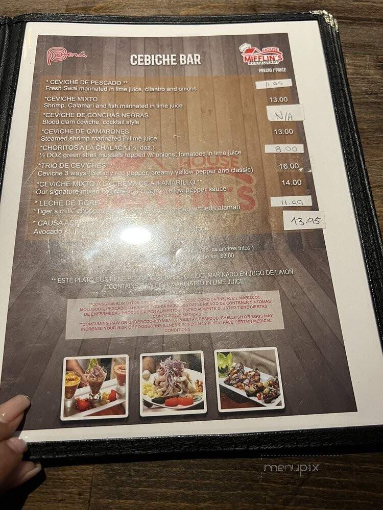 Mifflin's House - Athens, GA menu_pic