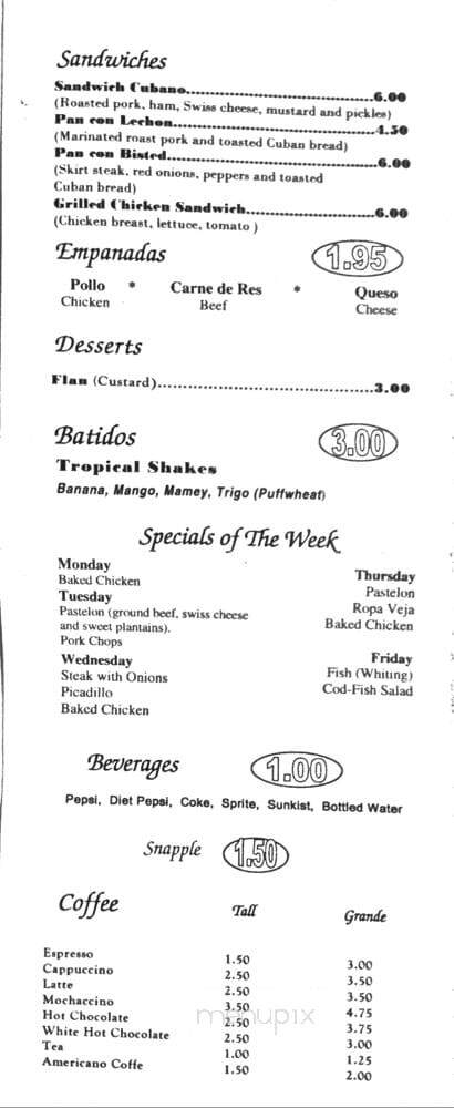 Mi Gente Cafe - Newark, NJ menu_pic