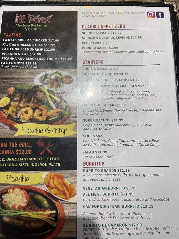 Mi Gente Taqueria - Destin, FL menu_pic