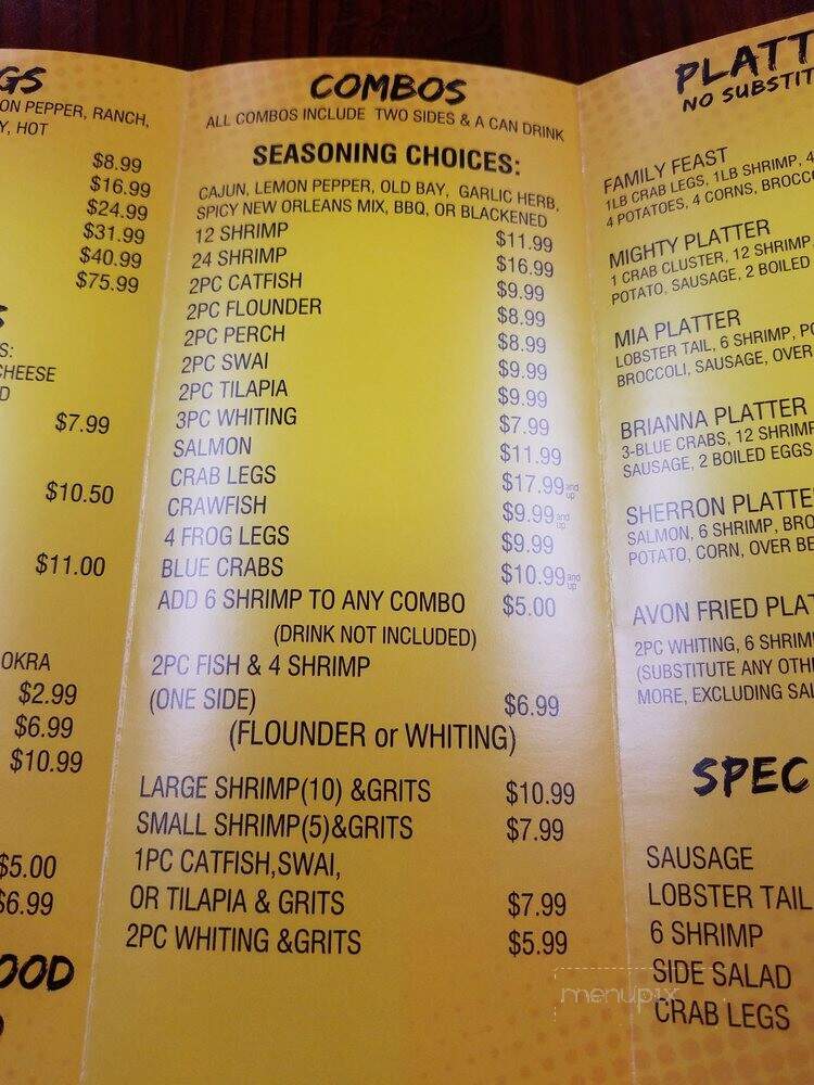 Mighty Good Seafood - Austell, GA menu_pic