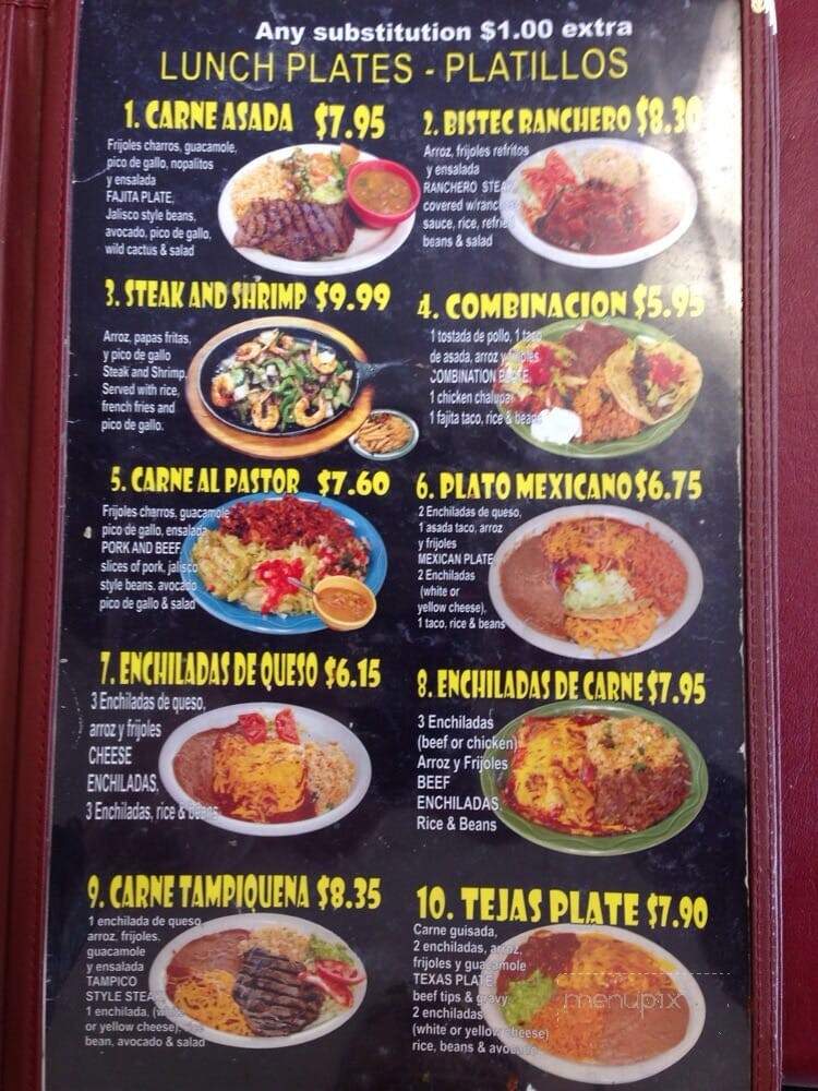My Guadalajara - San Antonio, TX menu_pic