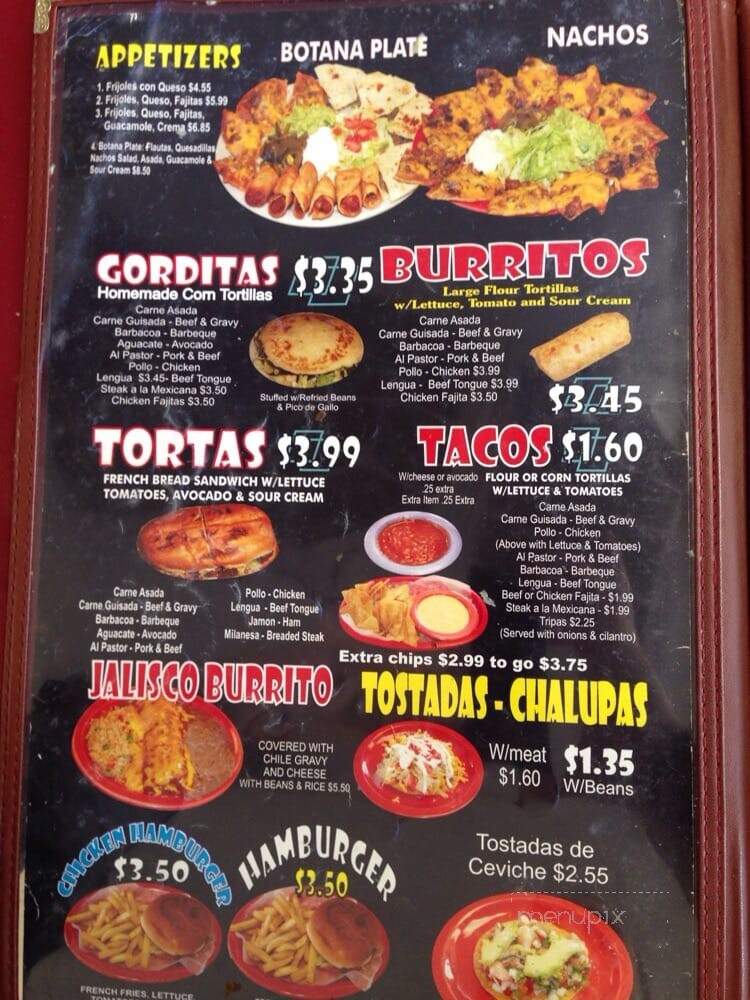 My Guadalajara - San Antonio, TX menu_pic