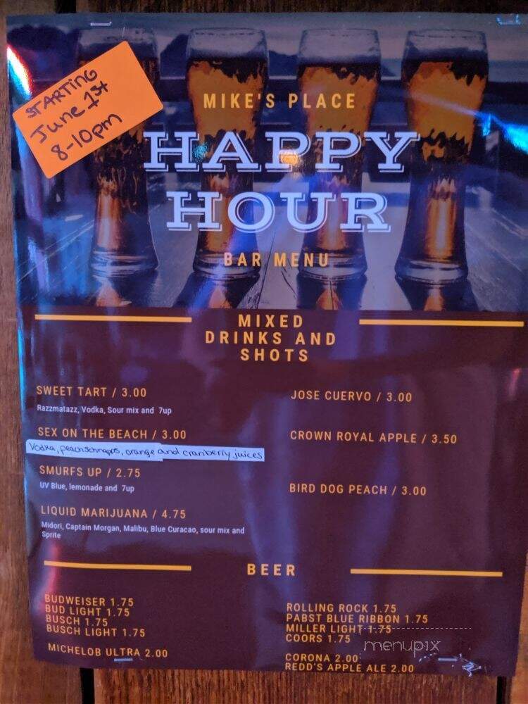 Mike's Place - Bryan, OH menu_pic