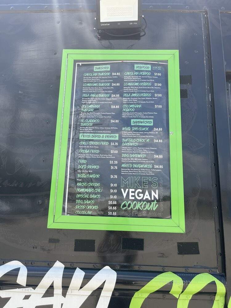 Mike's Vegan Cookout - Graham, NC menu_pic