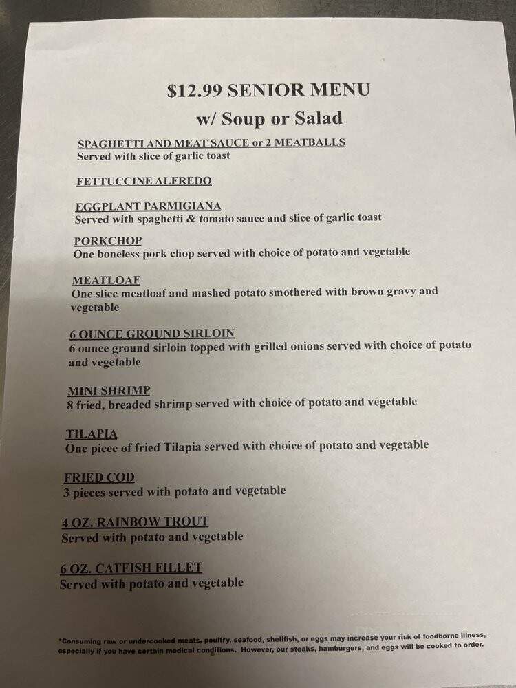 Terry's Family Restaurant - Huron East, ON menu_pic