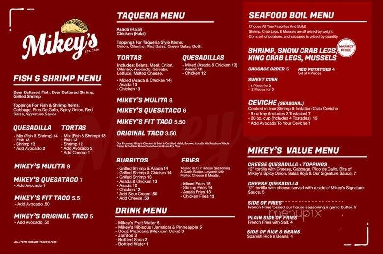 Mikey's - Stockton, CA menu_pic