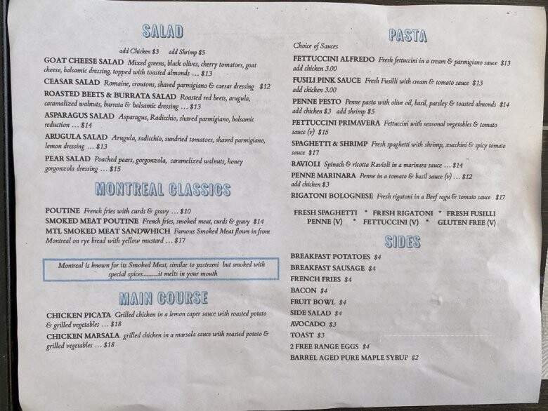 Mile End Cafe - Los Angeles, CA menu_pic