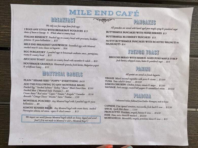 Mile End Cafe - Los Angeles, CA