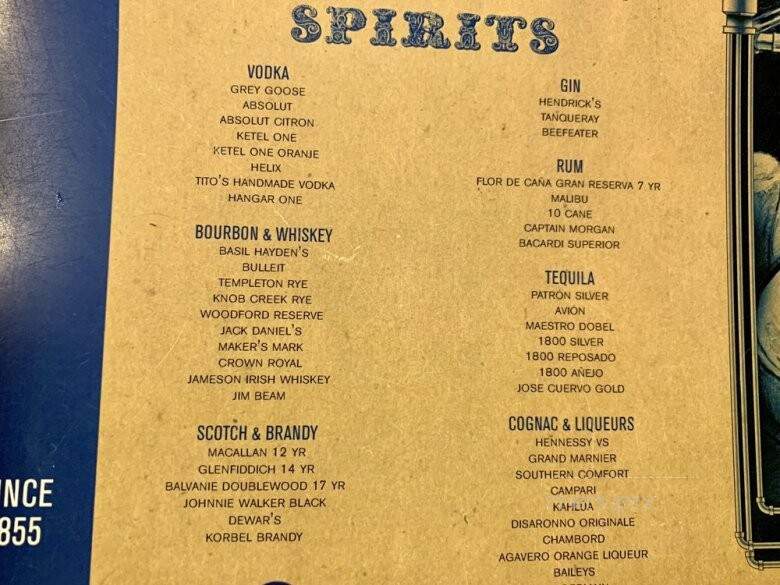 Miller Brewhouse at Mitchell International Airport - Milwaukee, WI menu_pic
