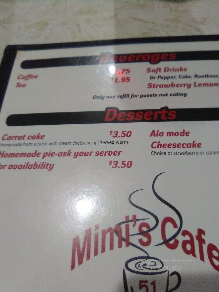 Mimi's Cafe 51 - Okeene, OK menu_pic