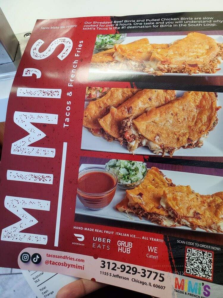 MiMi's Tacos and French Fries - Chicago, IL menu_pic