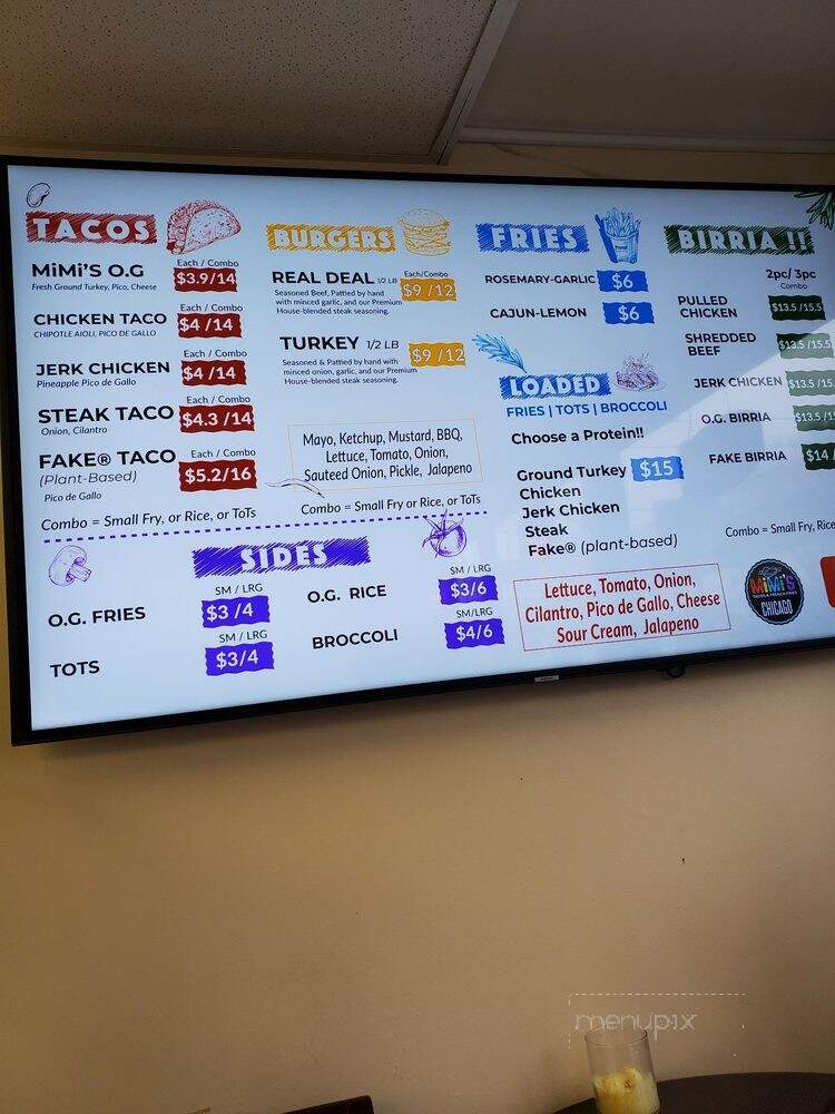 MiMi's Tacos and French Fries - Chicago, IL menu_pic
