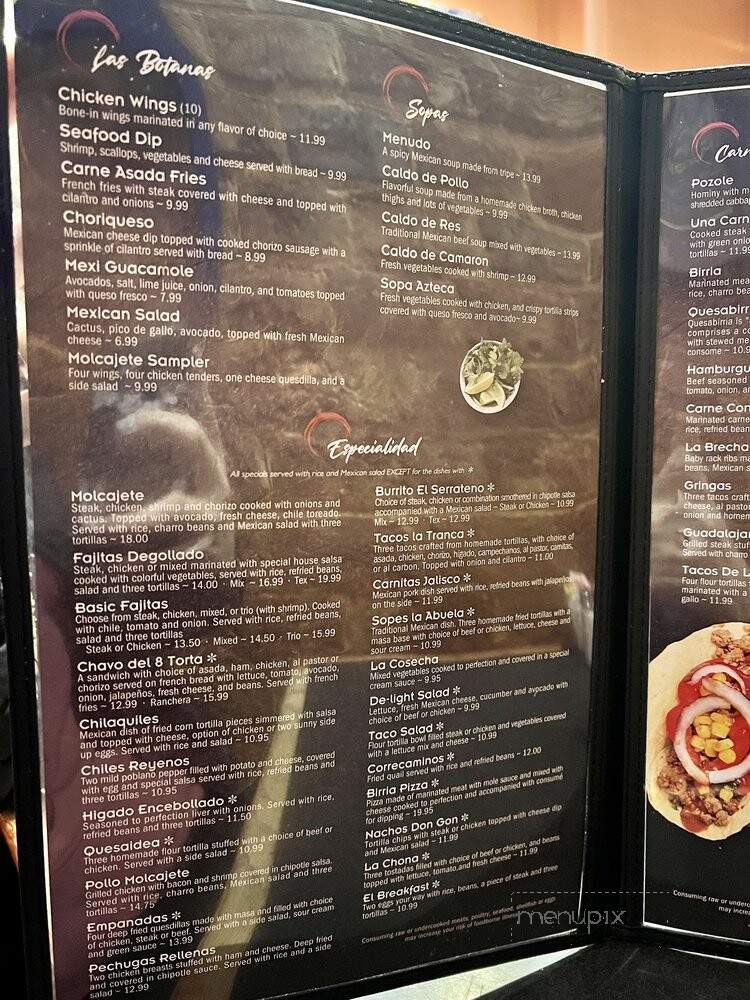 Mi Molcajete - Lenoir, NC menu_pic