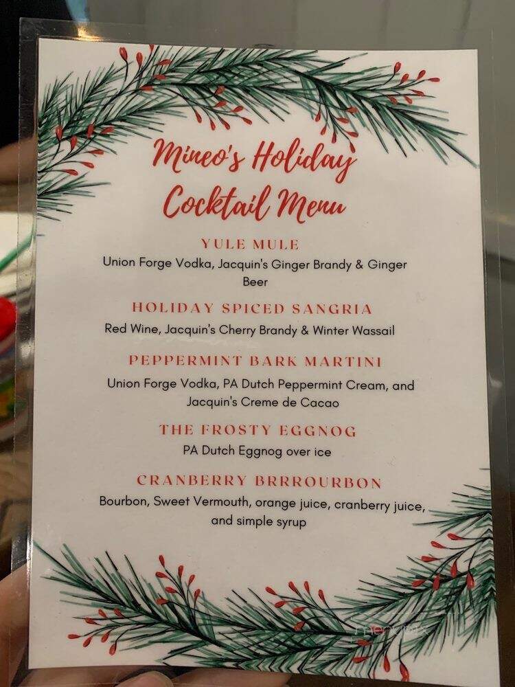 Mineos Pizza - Hampton Township, PA menu_pic