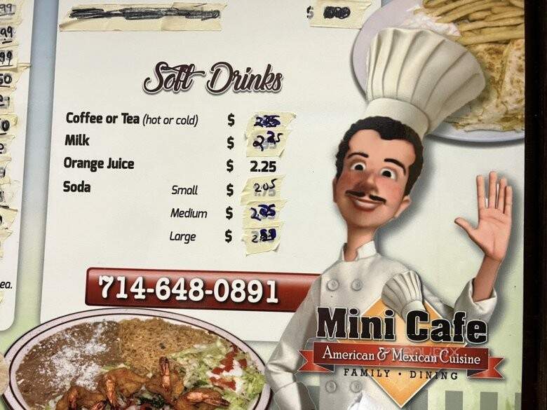 Mini Cafe - Santa Ana, CA menu_pic